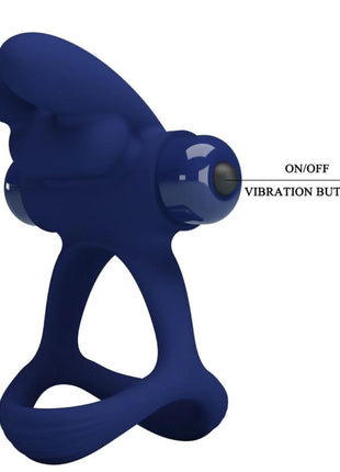 PRETTY LOVE - FRANCISCO DOPPELTER VIBRATIONSRING KANINCHEN BLAU - Penisring mit Vibration