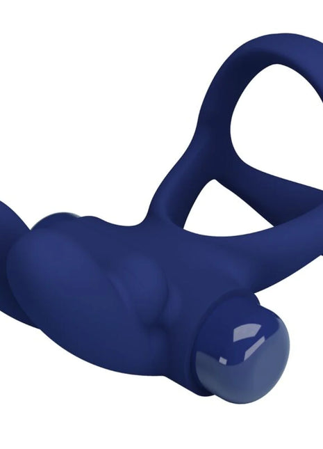 PRETTY LOVE - FRANCISCO DOPPELTER VIBRATIONSRING KANINCHEN BLAU - Penisring mit Vibration