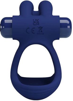 PRETTY LOVE - FRANCISCO DOPPELTER VIBRATIONSRING KANINCHEN BLAU - Penisring mit Vibration
