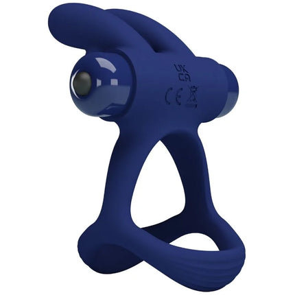 PRETTY LOVE - FRANCISCO DOPPELTER VIBRATIONSRING KANINCHEN BLAU - Penisring mit Vibration