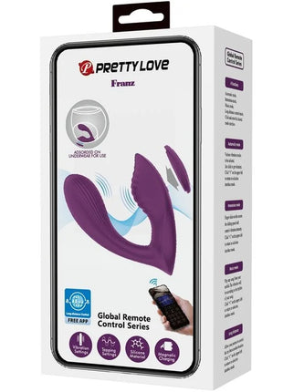 Lila silikon vibrator und massager aus der pretty love franz global fernbedienung serie mit kostenloser app