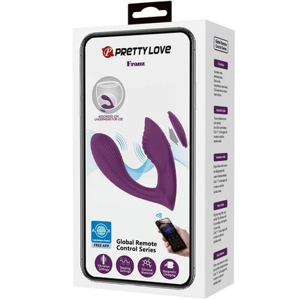 Lila silikon vibrator und massager aus der pretty love franz global fernbedienung serie mit kostenloser app
