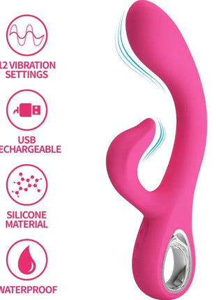 PRETTY LOVE - FRITZ RABBIT VIBRATOR 12 VIBRATIONEN ROSA