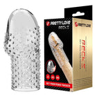 Transparentes silikon penis sleeve von pretty love mit strukturierter oberfläche für einen dickeren penis