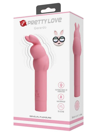 Pretty love gerardo rosa silikon kaninchen vibrator in pink für intime massage und stimulation