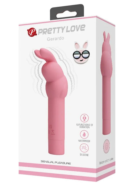 Pretty love gerardo rosa silikon kaninchen vibrator in pink für intime massage und stimulation