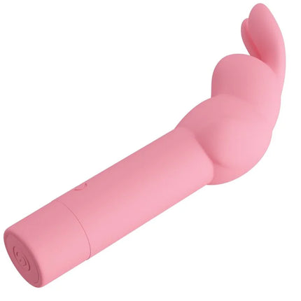 Pink silikon vibrator in hasenform mit glatter, abgerundeter oberfläche aus der serie pretty love gerardo rosa
