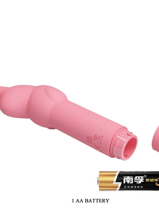 Pink silikon kaninchen vibrator mit abnehmbarem deckel und beiliegender aa batterie von pretty love gerardo rosa