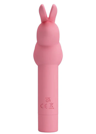 Pink silikon vibrator in form eines hasen mit glatten konturen und matter oberfläche von Pretty Love Gerardo Rosa