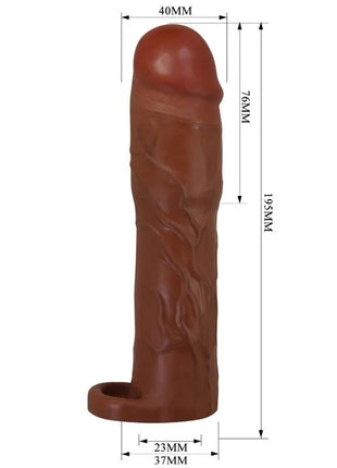 PRETTY LOVE - GERD PENISHÜLLE MIT 7,6 CM VERLÄNGERUNG MULATTE - Penishülle mit Verlängerung