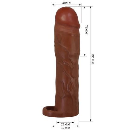 PRETTY LOVE - GERD PENISHÜLLE MIT 7,6 CM VERLÄNGERUNG MULATTE - Penishülle mit Verlängerung
