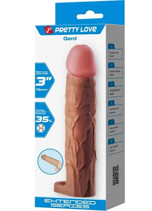 PRETTY LOVE - GERD PENISHÜLLE MIT 7,6 CM VERLÄNGERUNG MULATTE - Penishülle mit Verlängerung
