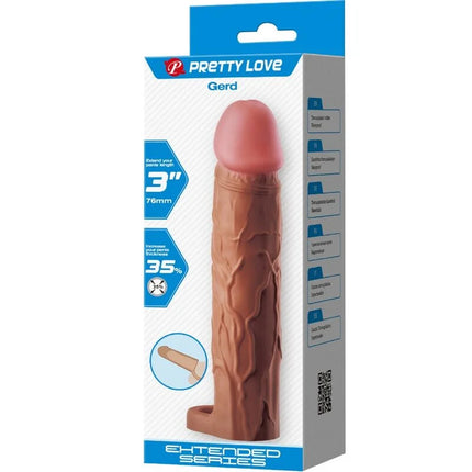 PRETTY LOVE - GERD PENISHÜLLE MIT 7,6 CM VERLÄNGERUNG MULATTE - Penishülle mit Verlängerung