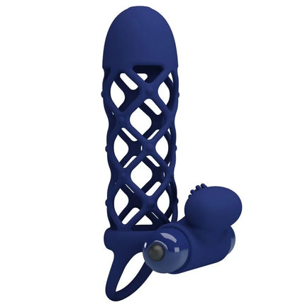 PRETTY LOVE - GIANN VIBRATORRING MIT SILIKONHÜLLE BLAU - Penisring mit Vibration