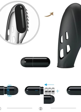 PRETTY LOVE - GILO SILIKON-FINGERVIBRATOR SCHWARZ