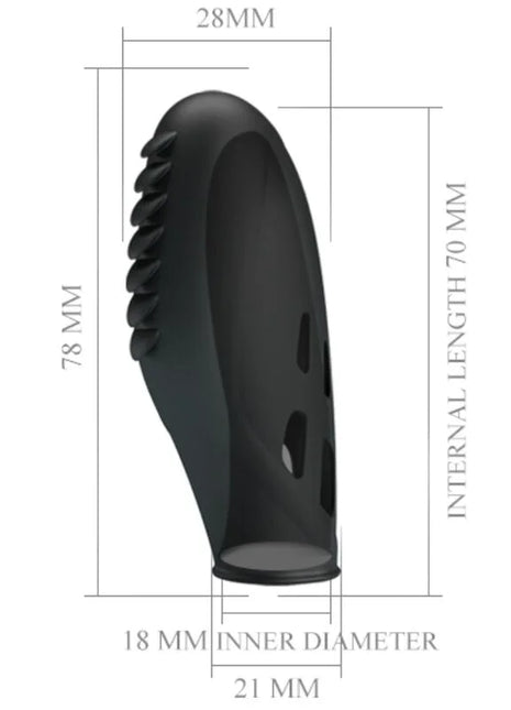 PRETTY LOVE - GILO SILIKON-FINGERVIBRATOR SCHWARZ