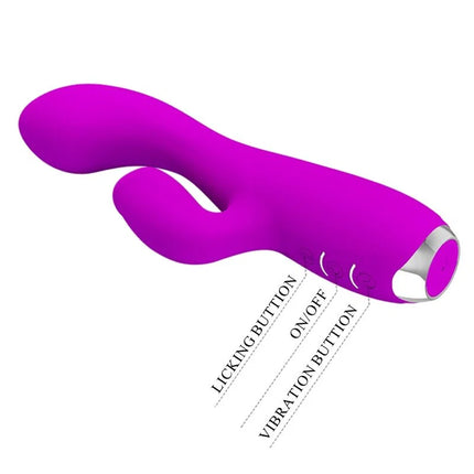 PRETTY LOVE - GLORIA WIEDERAUFLADBARER KANINCHENVIBRATOR WASSERDICHT LILA
