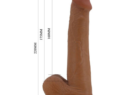 Brown silicone dildo pretty love mit realistischem textur und 220 mm höhe in braun