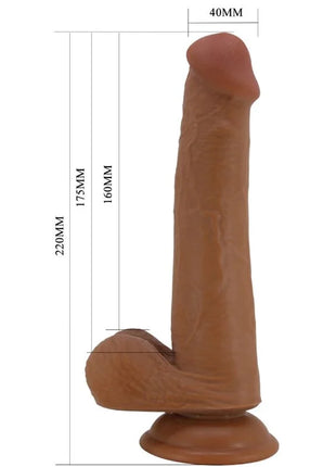 Brown silicone dildo pretty love mit realistischem textur und 220 mm höhe in braun
