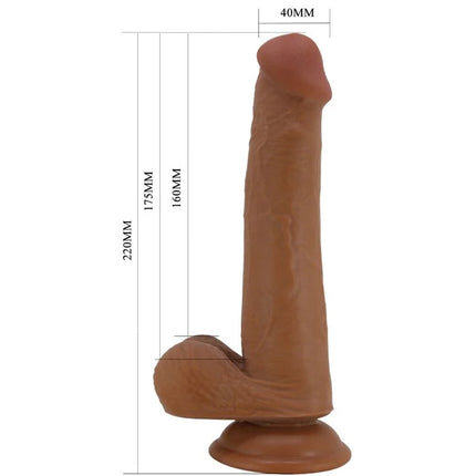 Brown silicone dildo pretty love mit realistischem textur und 220 mm höhe in braun