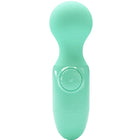 Mintgrüner silikon mini persönlicher massager von pretty love mit kreisförmiger bedientaste am griff