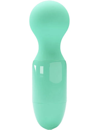 Pretty love grünes mini persönlicher massager aus mintgrünem silikon mit glattem, abgerundetem design und glänzender oberfläche