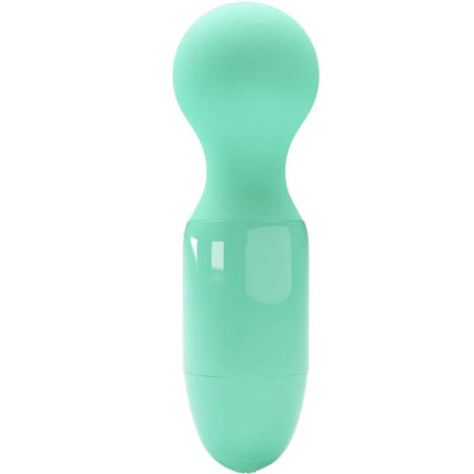 Pretty love grünes mini persönlicher massager aus mintgrünem silikon mit glattem, abgerundetem design und glänzender oberfläche