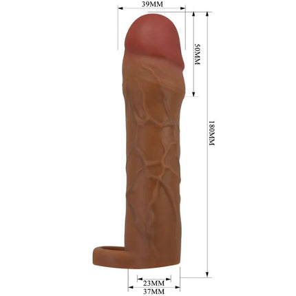 PRETTY LOVE - HANI PENISHÜLLE MIT 5 CM VERLÄNGERUNG MULATTE - Penishülle mit Verlängerung