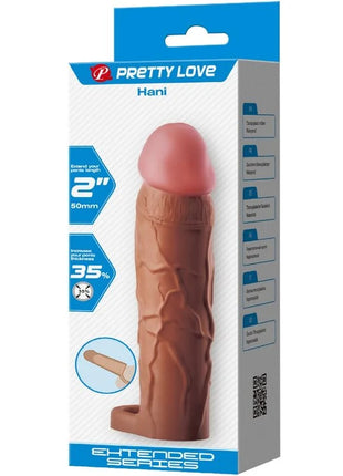 PRETTY LOVE - HANI PENISHÜLLE MIT 5 CM VERLÄNGERUNG MULATTE - Penishülle mit Verlängerung