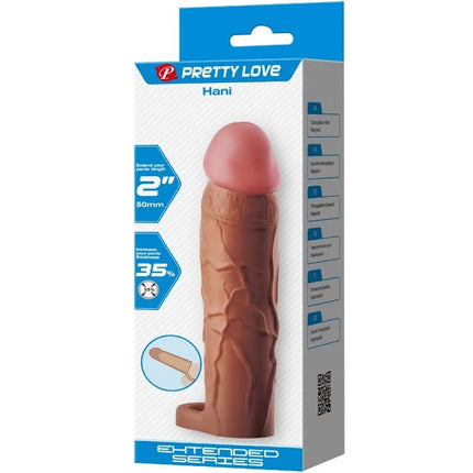 PRETTY LOVE - HANI PENISHÜLLE MIT 5 CM VERLÄNGERUNG MULATTE - Penishülle mit Verlängerung