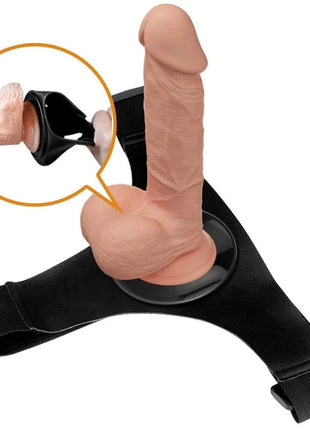 PRETTY LOVE - HARNESS-HOSE UNIVERSAL-HARNESS MIT DILDO JERRY 21.8 CM NATUR - Geschirre