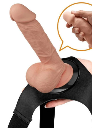 PRETTY LOVE - HARNESS-HOSE UNIVERSAL-HARNESS MIT DILDO JERRY 21.8 CM NATUR - Geschirre
