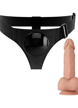 PRETTY LOVE - HARNESS-HOSE UNIVERSAL-HARNESS MIT DILDO JERRY 21.8 CM NATUR - Geschirre