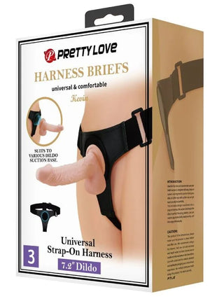 PRETTY LOVE - HARNESS-HOSE UNIVERSAL-HARNESS MIT DILDO KEVIN 19 CM NATURAL - Geschirre