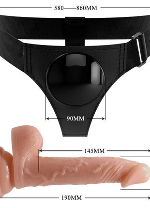 PRETTY LOVE - HARNESS-HOSE UNIVERSAL-HARNESS MIT DILDO KEVIN 19 CM NATURAL - Geschirre
