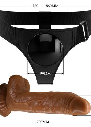 PRETTY LOVE - HARNESS-HOSE UNIVERSAL-HARNESS MIT DILDO MICHEAL 20 CM SCHWARZ - Geschirre