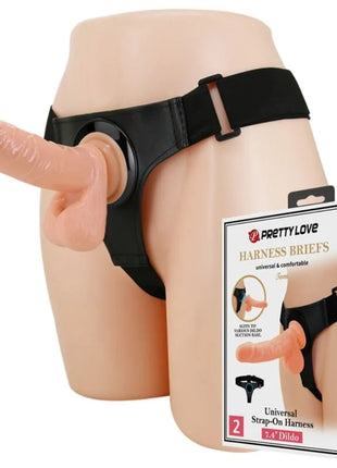 PRETTY LOVE - HARNESS-HOSE UNIVERSAL-HARNESS MIT DILDO TOM 20 CM NATUR - Geschirre