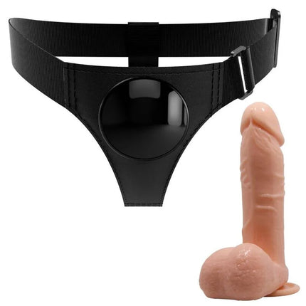 PRETTY LOVE - HARNESS-HOSE UNIVERSAL-HARNESS MIT DILDO TOM 20 CM NATUR - Geschirre