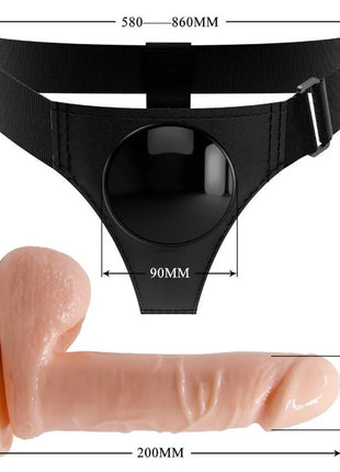 PRETTY LOVE - HARNESS-HOSE UNIVERSAL-HARNESS MIT DILDO TOM 20 CM NATUR - Geschirre