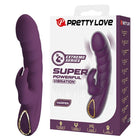 Lila silikon hasenvibrator harper von pretty love mit gold akzent und 10 funktionen für doppelte stimulation