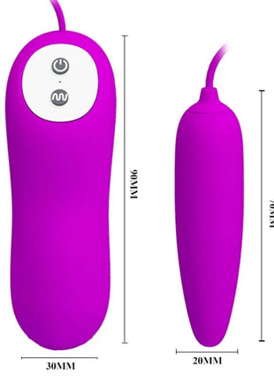 Vibrationsspielzeug pretty love harriet mit magentafarbenem silikonkörper und weißem bedienfeld für ferngesteuerte stimulation