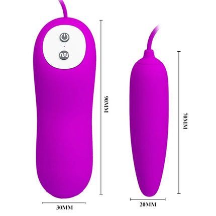 Vibrationsspielzeug pretty love harriet mit magentafarbenem silikonkörper und weißem bedienfeld für ferngesteuerte stimulation