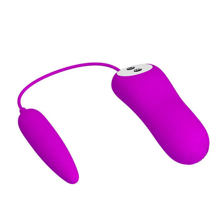 Vibrant lila silikon dual-ended fernbedienbarer vibrator von pretty love harriet mit ergonomischem design und flexibler verbindung