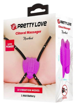 PRETTY LOVE - HEARTBEAT CLITORIS MASSAGER 10 VIBRATIONSMODI LILA