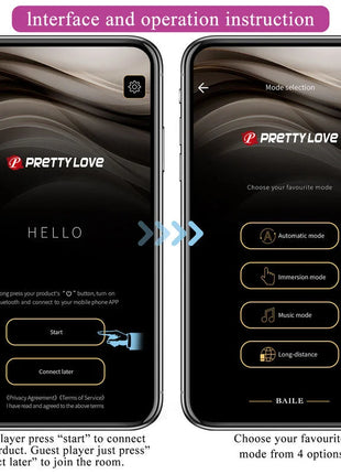PRETTY LOVE - HECTOR ELECTROSHOCK VIBRATOR PER APP-STEUERUNG LILA - G-Punkt-Vibrator