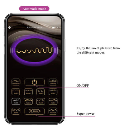 PRETTY LOVE - HECTOR ELECTROSHOCK VIBRATOR PER APP-STEUERUNG LILA - G-Punkt-Vibrator