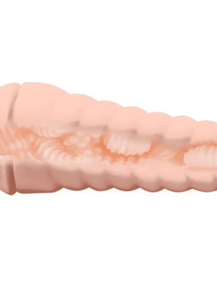Pink silikon analplug mit strukturierten rillen und inneren graten aus der pretty love hedy vagina masturbator mit vibration serie