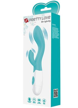 Teal und weiße pretty love helliger g-spot-vibrator im retail verpackung in aquagrün für gezielte stimulation