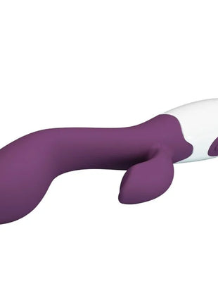 Pretty love helliger g-spot-vibrator lila silikon vibrato wand in lila und weiß mit ergonomischem, gebogenem design