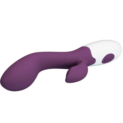 Pretty love helliger g-spot-vibrator lila silikon vibrato wand in lila und weiß mit ergonomischem, gebogenem design
